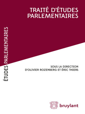 cover image of Traité d'études parlementaires